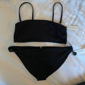 NWT Vitamin A Black EcoRib Bikini
